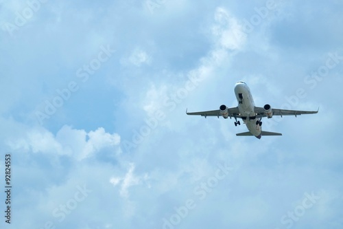 Airplane and sky