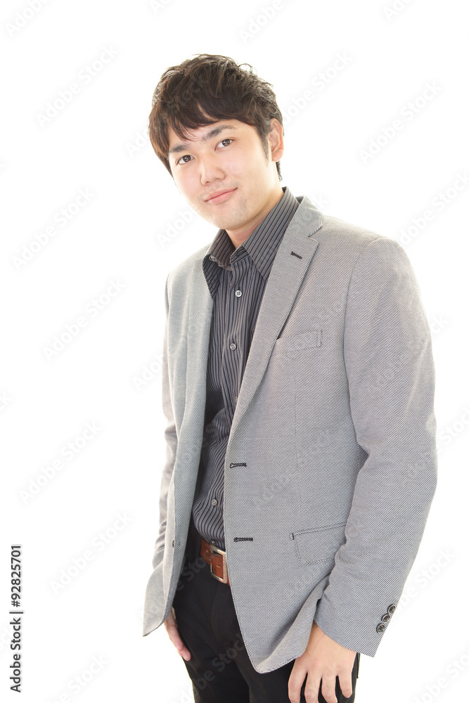 微笑むビジネスマン 微笑むビジネスマン