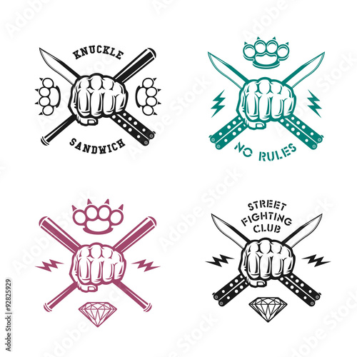 Street fighting club emblems