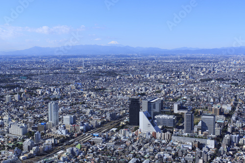 中野と富士山／空撮
