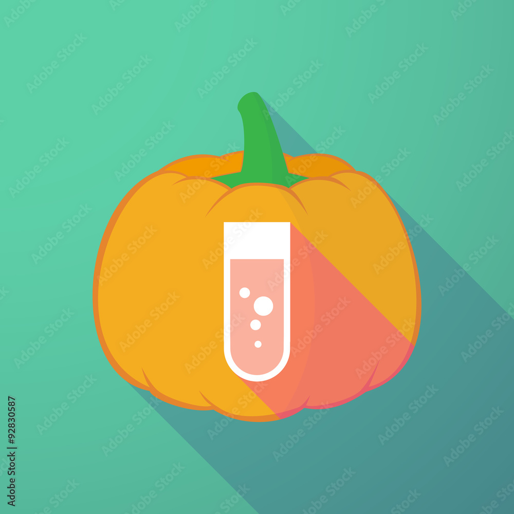 long shadow halloween pumpkin with a chemical test tube long shadow halloween pumpkin with a chemical test tube