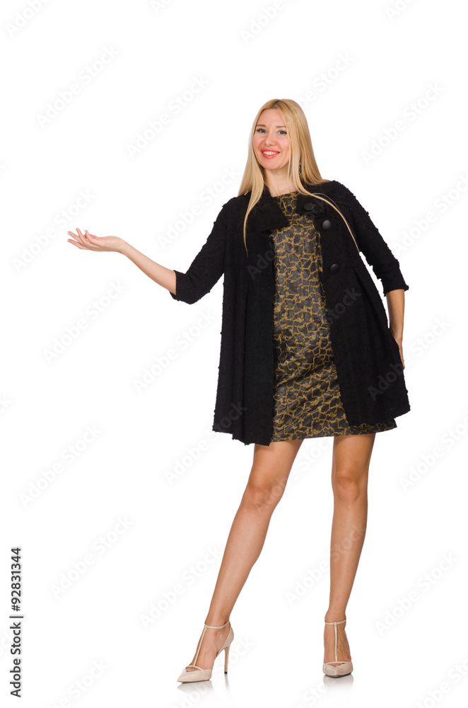 Fototapeta premium Pretty caucasian woman isolated on white