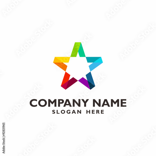 Free Download Initial A Colorfull Star Flat Logo Icon - GFXLoad