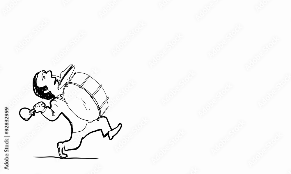 Fototapeta premium Cartoon funny man