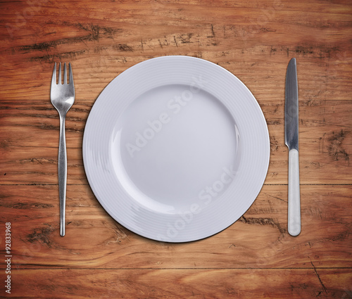 Empty white plate