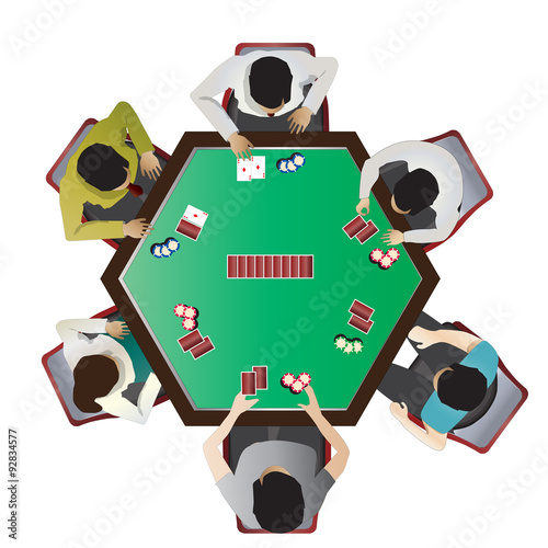Casino furniture , Poker table top view set 10 for interior, vector illustration