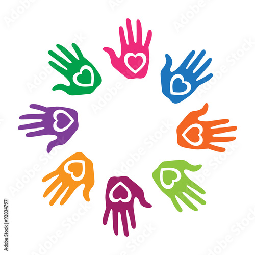 Colorful hands