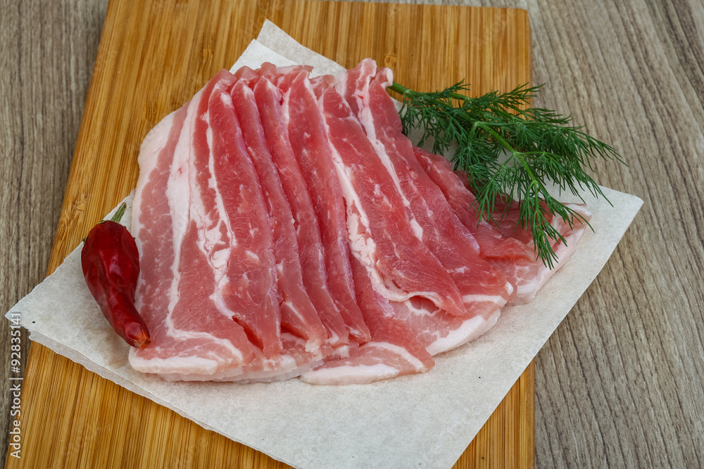 Fototapeta premium Raw bacon
