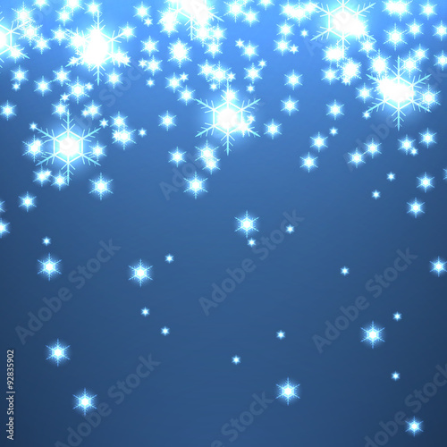 Abstract neon blue background - christmas