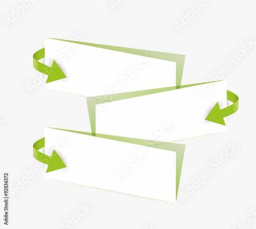 arrows and papers with shadow, collection