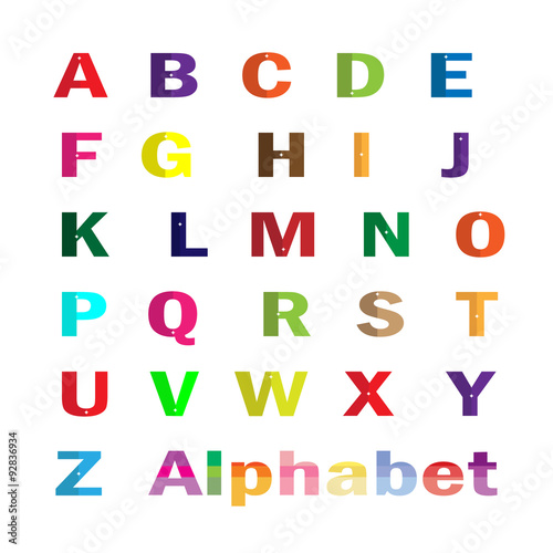 Characters AZ vector