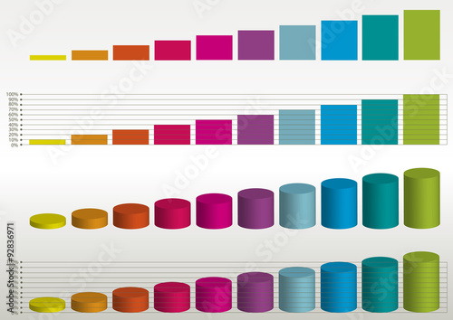 bright vector columns icons