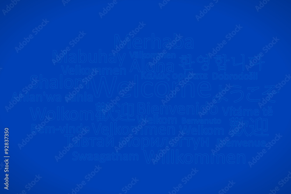Welcome in different languages vector Welcome in different languages vector