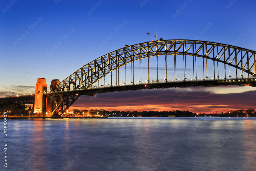 Sydney bridge Kiribilli Red Set