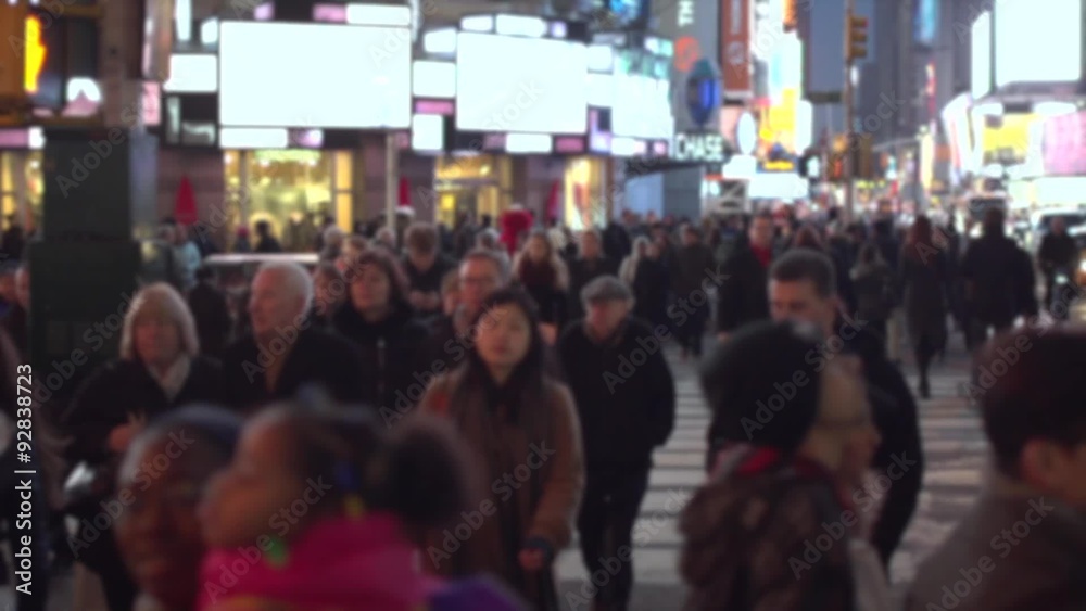 Slo-mo of massive crowds in Times Square Slo-mo of massive crowds in Times Square