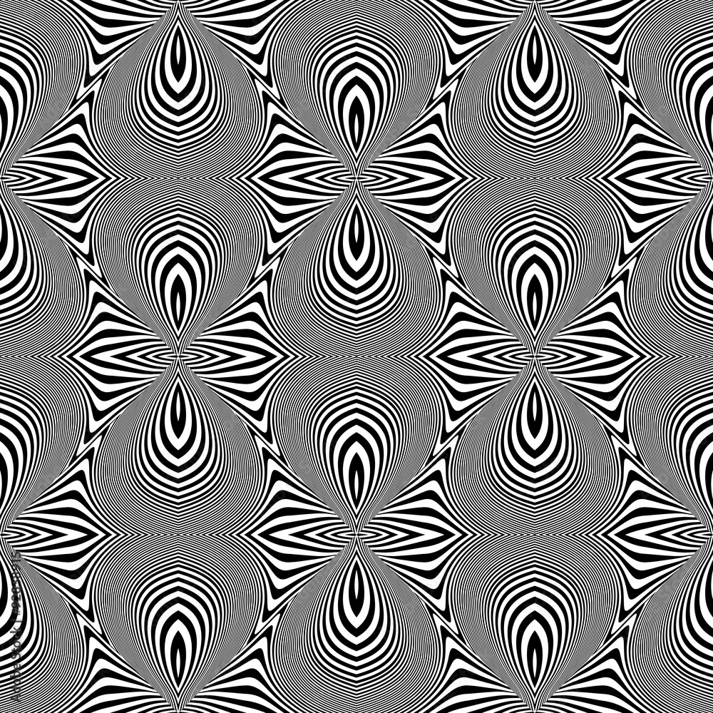 Obraz premium Design seamless monochrome illusion background