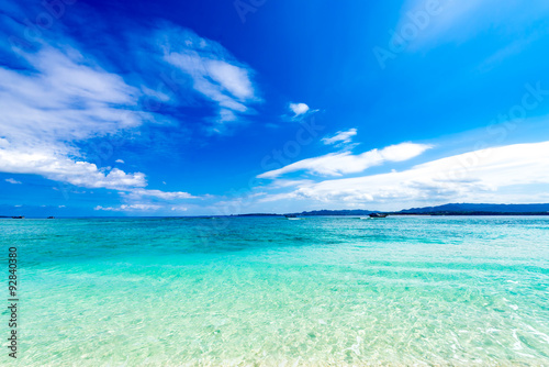 Sea, sky, landscape. Okinawa, Japan, Asia.