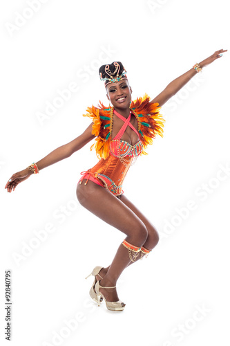 Samba dancer showing her dance move © stockyimages