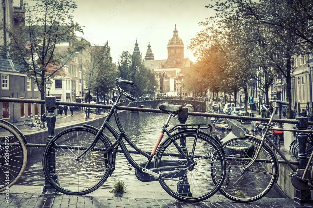 Fototapeta premium Amsterdam canal.