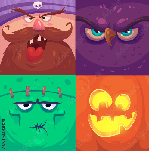Happy halloween. Set of Halloween characters