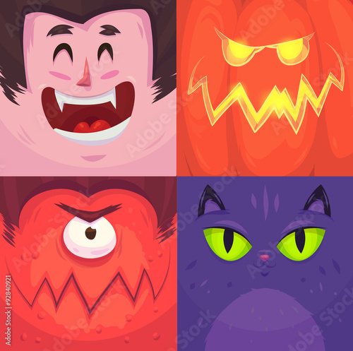 Happy halloween. Set of  Halloween characters