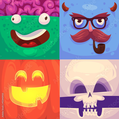 Happy halloween. Set of Halloween characters