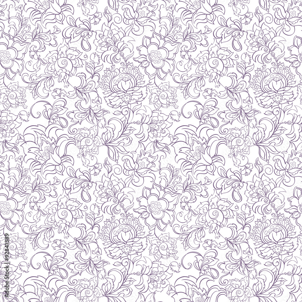 floral seamless textile pattern