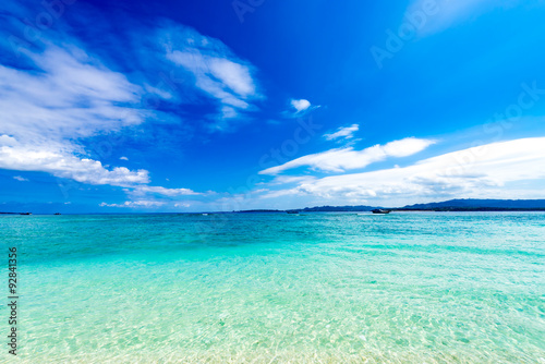 Sea, sky, landscape. Okinawa, Japan, Asia.