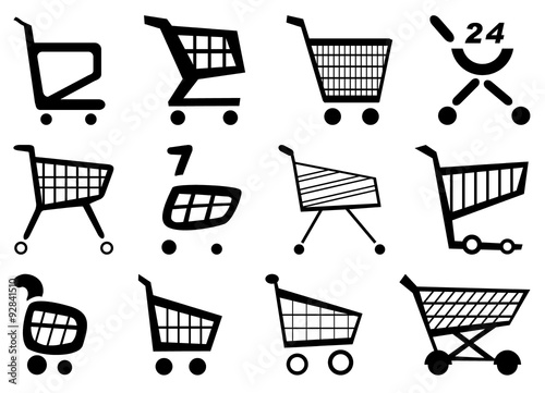 Einkaufswagen Icon für Warenkorb