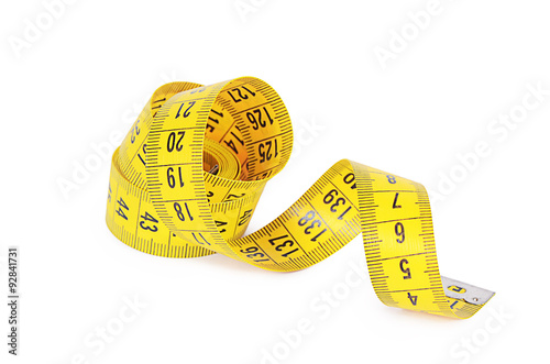 Measuring tape isolated on white background