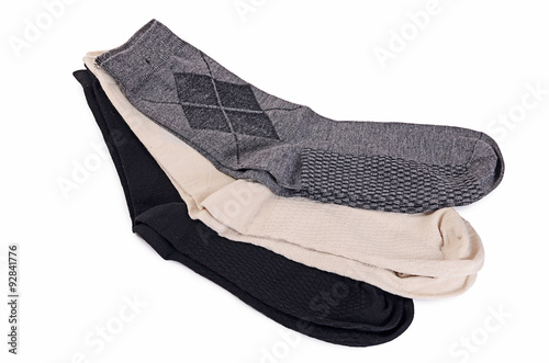 Man's socks isolated on white background