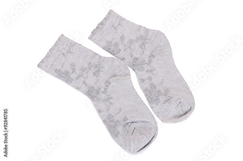 Children's socks isolated on white background © svetavo