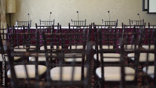 Empty press conference room