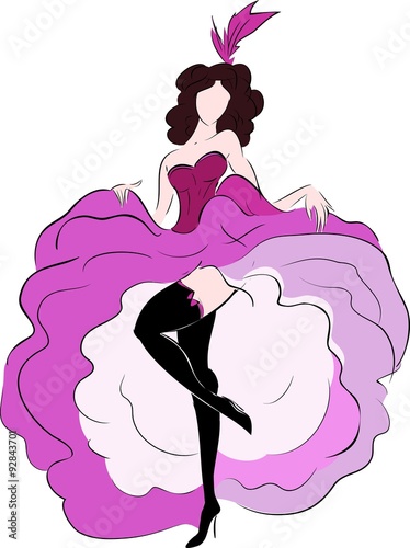 Cancan dancer sketch