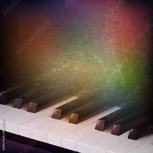 abstract grunge background with piano keys