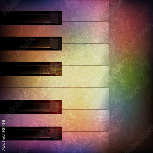 abstract grunge background with piano