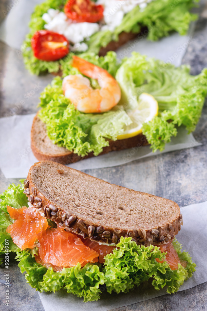 Sandwich with seafood Sandwich with seafood