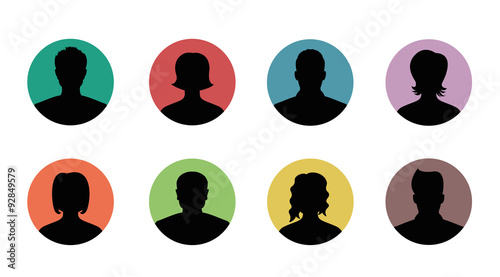 Avatar Set schwarz bunt