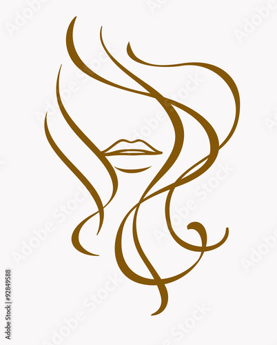Abstract girl icon