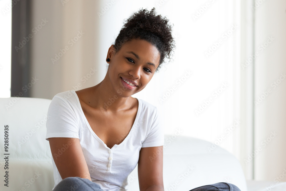 Beautiful African American woman portrait - Black people Beautiful African American woman portrait - Black people