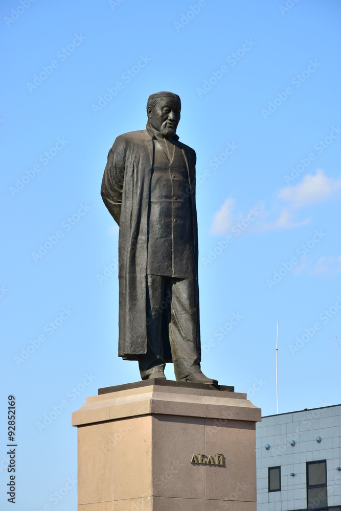 Fototapeta premium Monument to the great Kazakh poet Abai in Astana, Kazakhstan
