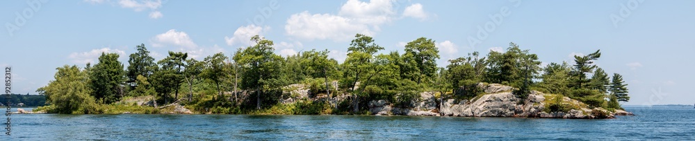 Small lonely island Harbor Island USA New York Small lonely island Harbor Island USA New York