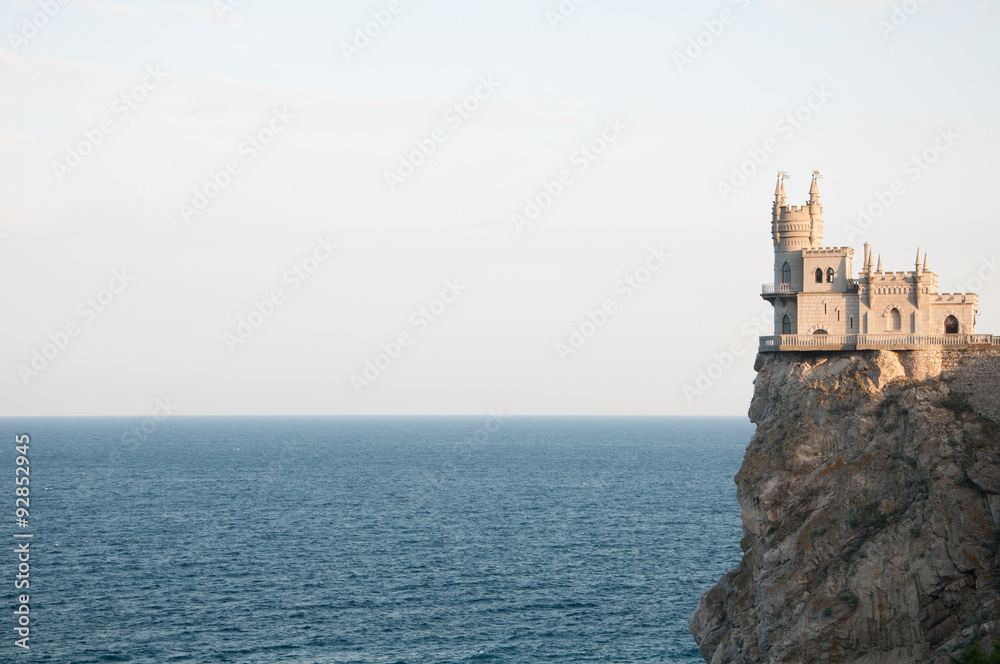 Swallow's Nest castle built on top of Aurora cliff, Crimea
