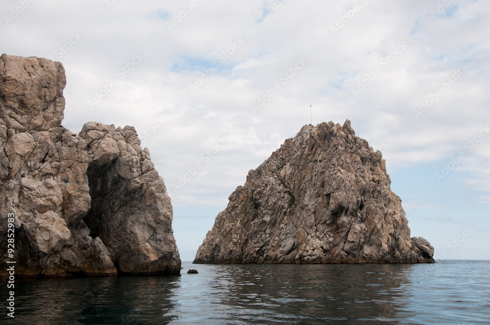 Adalar rocks near Gurzuf settlement, Black Sea, Crimea