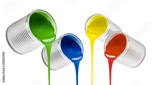 poured from cans colorful p...