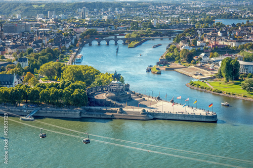 Koblenz, Blick auf das Deutsche Eck  photo