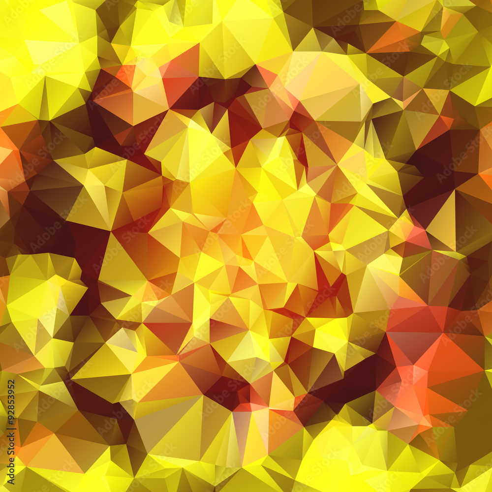 Fototapeta premium Yellow Polygonal Mosaic Background