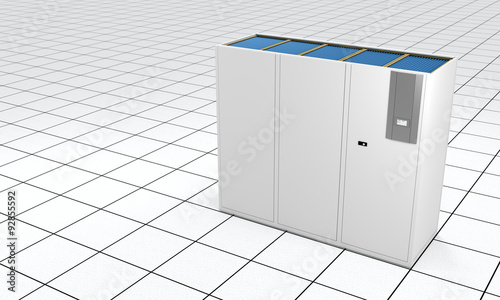 3D Rendering of a Computer Room Air Conditioner (CRAC) in Datacenter