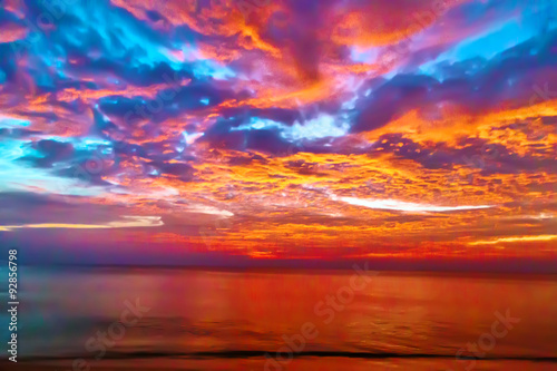 Sunrise Tropical landscape sea © Emoji Smileys People