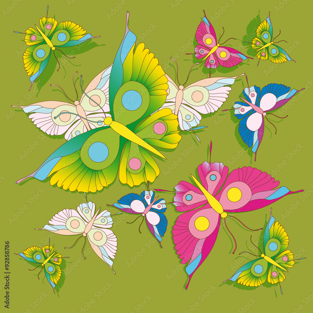 Fototapeta premium butterflies design